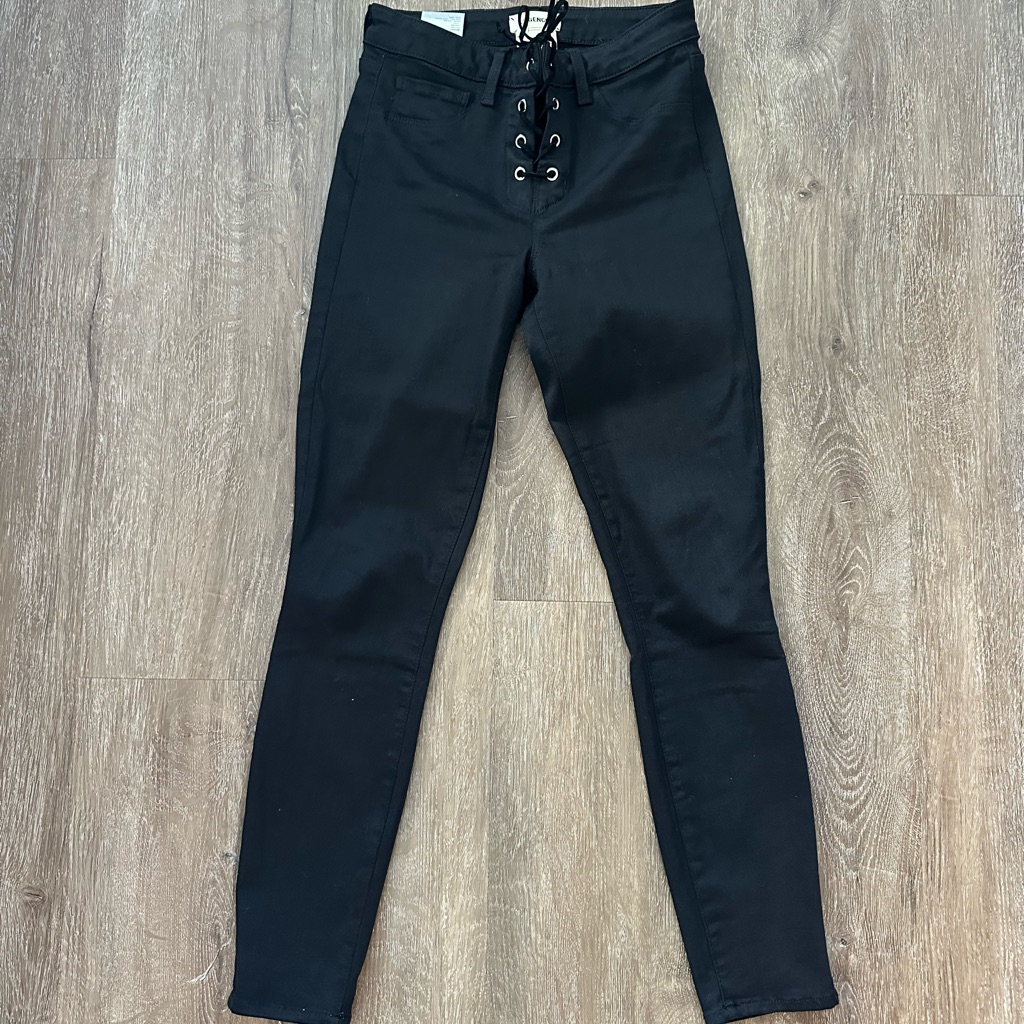 L’agence Lace-Up Skinny Cropped Pant